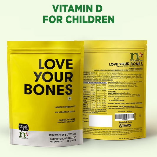 Vitamin D, Calcium and Vitamin K2 Gummy for Kids (60 gummies)